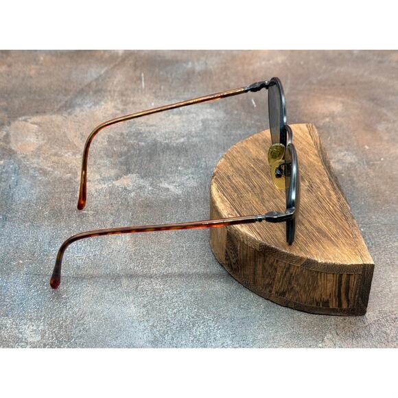 Vintage 80 90s Oval Sunglasses 50-19 Metal Frame Tortoiseshell Arms Spring Hinge - Picture 3 of 5